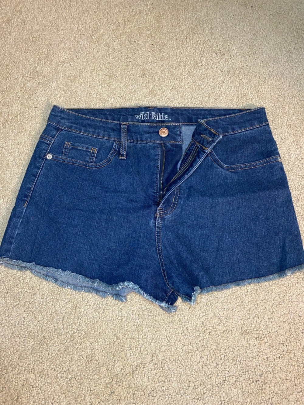 NWOT wild fable High-Rise Denim Shorts with Frayed Hem